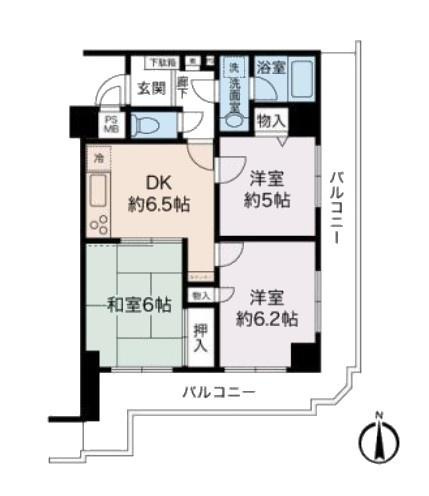 ホーユウパレスひなた山の間取り