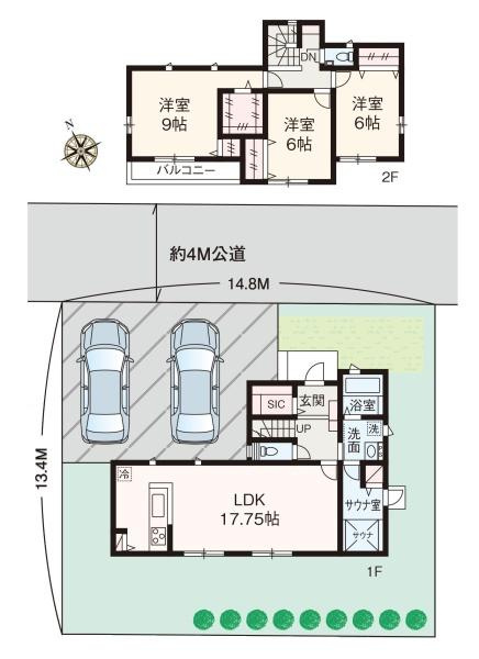 横須賀市鴨居３丁目の新築一戸建の間取り