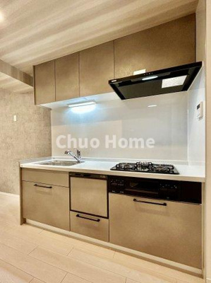 【キッチン】 | グリーンキャピタル金町 | ワイドで収納豊富なシステムキッチン