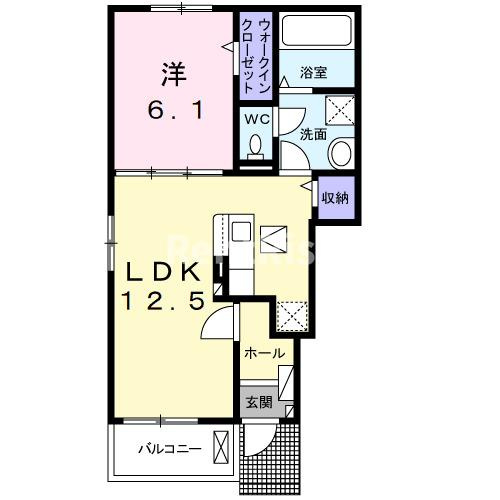 Ｇａｒｄｅｎ　Ｈｏｕｓｅ　Ｋの間取り|間取図