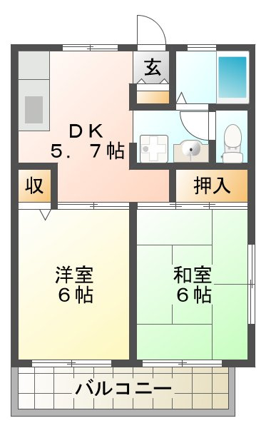 ハイツ中島の間取り