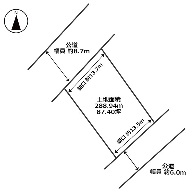 藤枝市　駿河台3丁目　売土地　の土地図