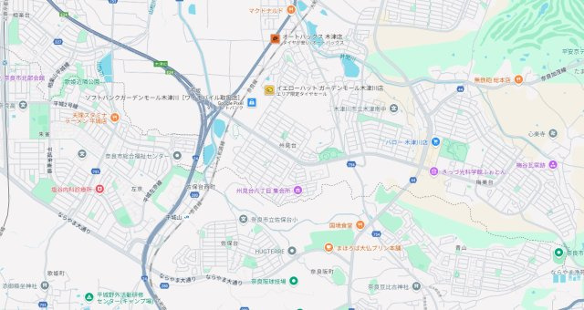木津川市州見台　第2期　新築一戸建ての地図
