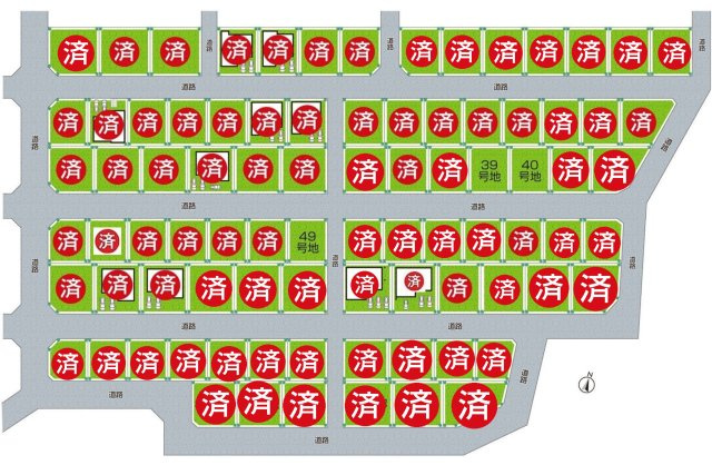 木津川市州見台　第2期　新築一戸建ての区画図|全85区画