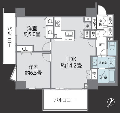 ヒルハイツ文京・春日の間取り