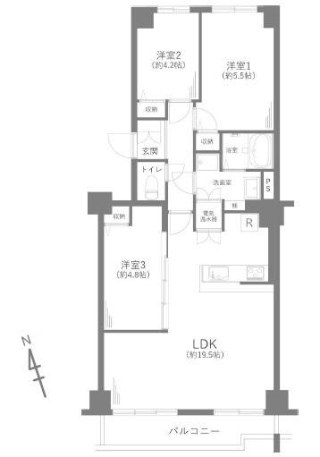 シーアイハイツ和光E棟の間取り