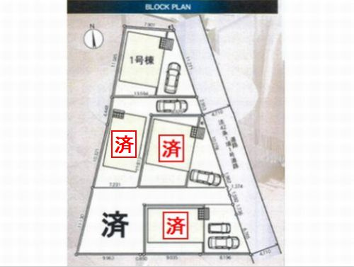 【区画図】 | 【仲介手数料０円】愛甲郡愛川町中津第134　新築一戸建て　1号棟　全5棟 | 愛甲郡愛川町中津第134　新築一戸建て　全5棟
