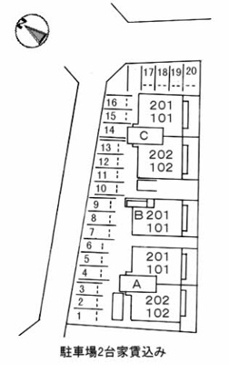 【駐車場】 | シャーメゾン万富 A棟