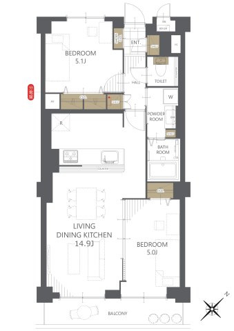 【間取り】ソフトタウン行徳Ｃ棟 