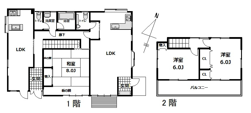 酒井根3丁目　中古の間取り