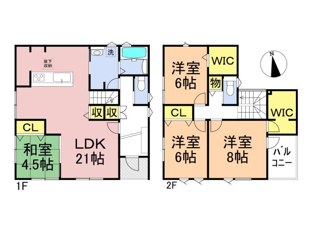 タマタウン　瑞穂市本田（本田小Ⅱ）　全3区画分譲の間取り|■1号棟　■ヤマダ不動産　株式会社リライフ　
■夢のマイホーム購入をフルサポートします！