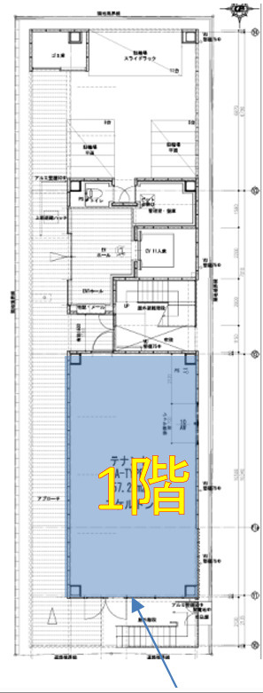 大阪市城東区中央１丁目の店舗事務所の間取り