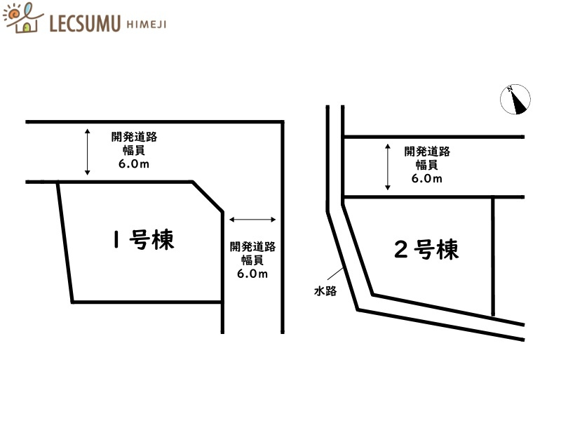 姫路市広畑区西蒲田第８期／全２棟の区画図