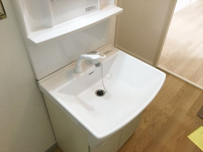 【洗面所】 | Melati新大津 | 洗面所もリニューアル済み♪