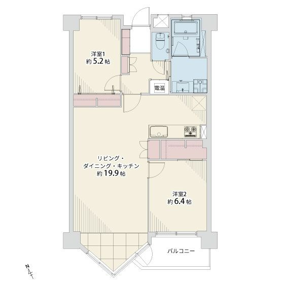 【間取り】 | ロワールマンショングレイス井尻☆仲介手数料無料☆