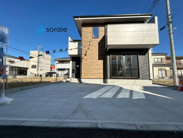 川越市新宿町7期　新築戸建の駐車場|令和7年12月12日撮影。