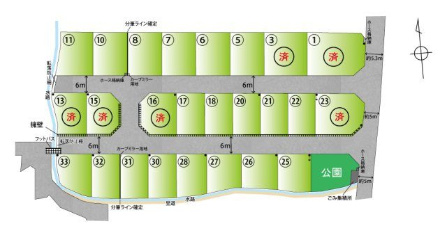 ライフフィールド岩出森の区画図