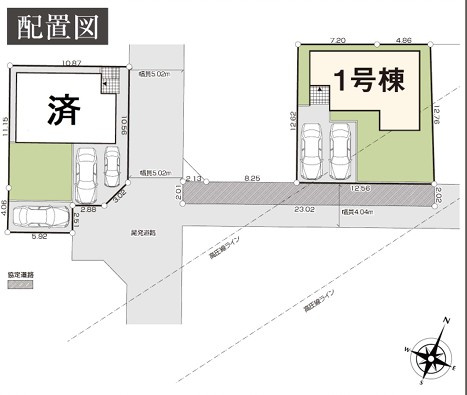 【区画図】 | 松田町松田惣領　全2棟残１棟　小田急線「新松田駅」徒歩１０分