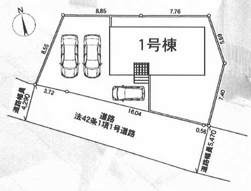 小田原市蓮正寺第16　新築戸建全1棟　1号棟の区画図