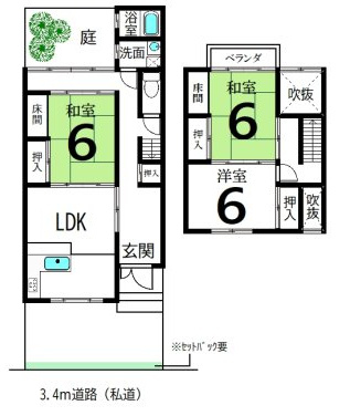 上京区東町 中古戸建の間取り
