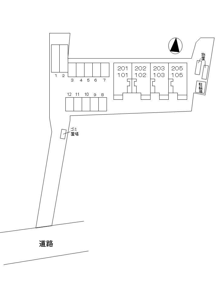 エスパス　ボヌールの区画図