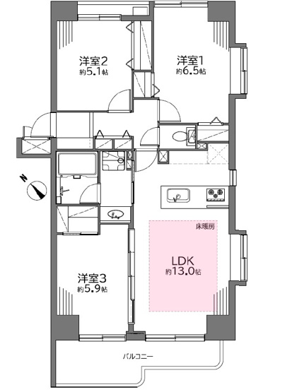 【間取り】 | メディウス藤沢