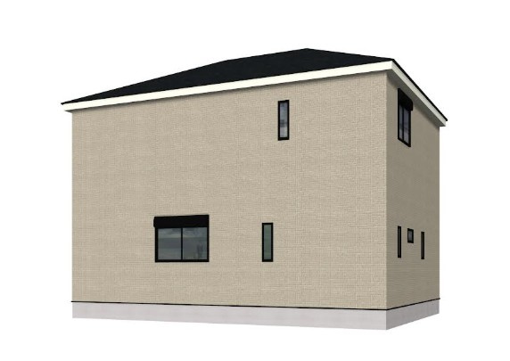 高知市中須賀町第1　1号棟新築戸建ての完成予想図|すっきりとした窓配置で“品のある住まい”を演出します。