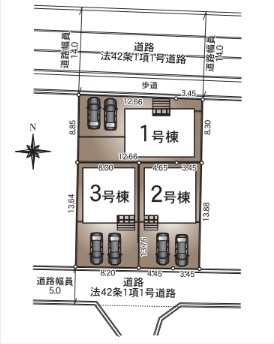 高知市中須賀町第1　1号棟新築戸建ての区画図|■金額4,090万円■土地面積138.25㎡■建物面積111.37㎡■4LDK