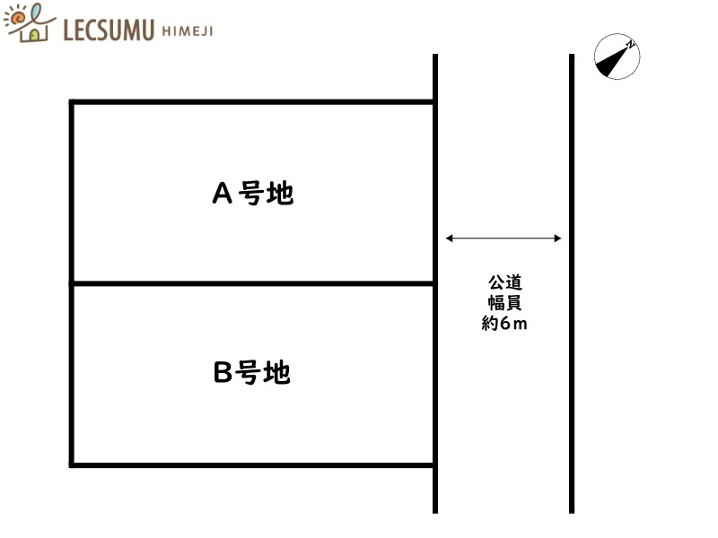 赤穂市北野中／2区画の区画図