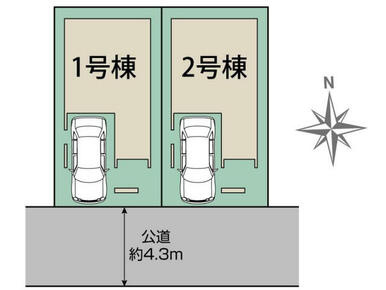【区画図】 | ☆東大阪市大蓮東1丁目新築戸建て