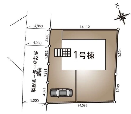 戸塚区南舞岡1丁目 新築戸建 6180万円の区画図