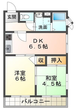 野里ハイツの間取り