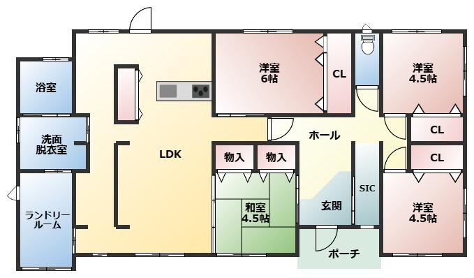 都城市五十町の中古一戸建の間取り