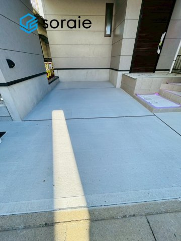 所沢市美原町　新築戸建の駐車場|令和7年12月9日撮影。