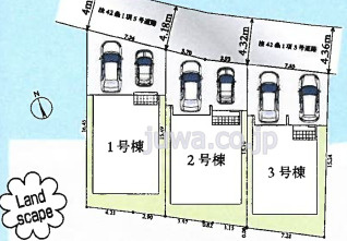 【新築分譲住宅】新座市畑中の区画図