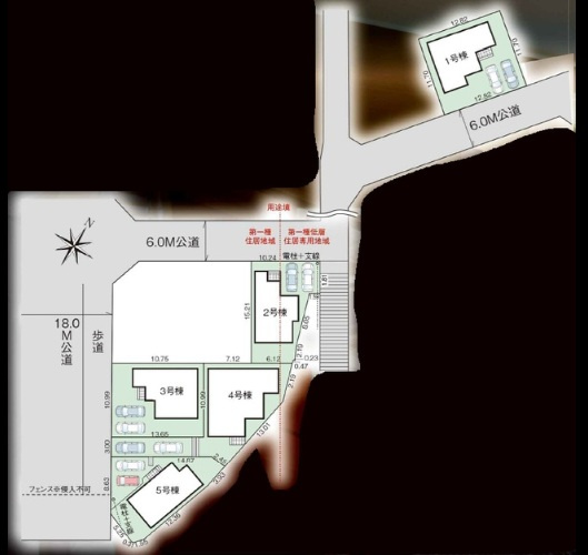 グラファーレ四街道市鹿渡４期の区画図
