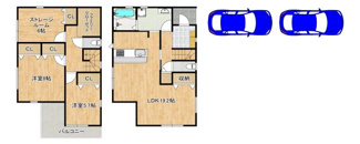 【間取り】 | 深井水池町　新築分譲住宅　全２区画