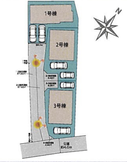 【区画図】 | 鴻巣市本町7丁目　新築戸建　全3棟　1号棟