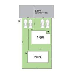 ◇佐糠町東一丁目　2期◇　2号棟　オール電化の新築建売住宅　　日当たり良好♪の区画図|全体区画図