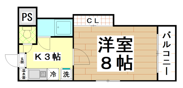 エクセル近大前の間取り|窓は付いていません。現況を優先します。
