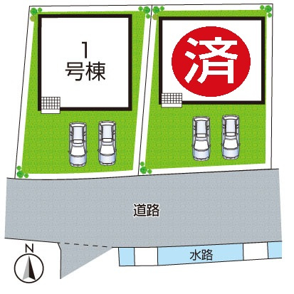 ●29(土)30(日)現地説明会！　天理市前栽町　ラスト1邸の区画図|全２区画