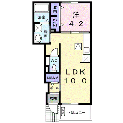 レジデンスさくら台Ｈの間取り|1LDKです