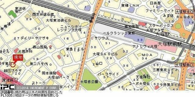 朝日プラザ東池袋の地図
