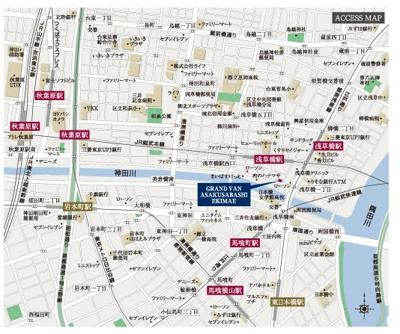 【地図】 | グランヴァン浅草橋駅前