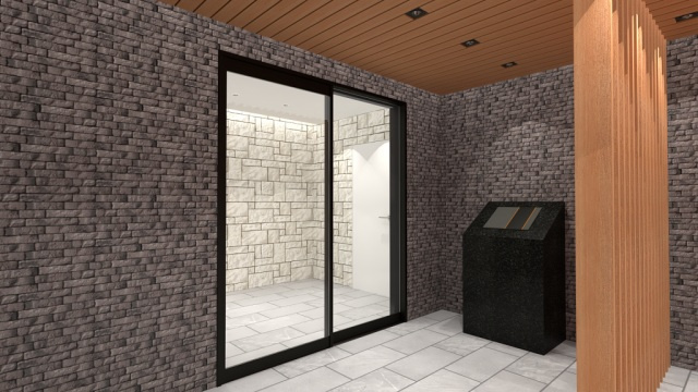 仮称）フォレスタ岡山医大前のエントランス