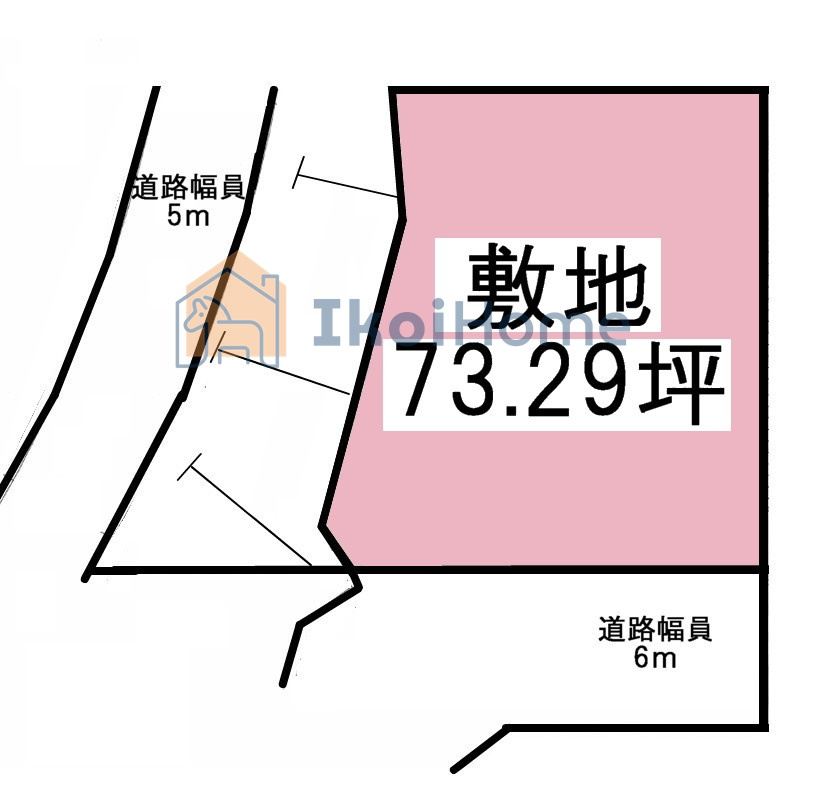 明石市大久保町山手台2丁目　土地の土地図|●年中無休：当日予約可●敷地広々約73坪！！建築条件無しの為、お好きなハウスメーカーで建築可能です♪