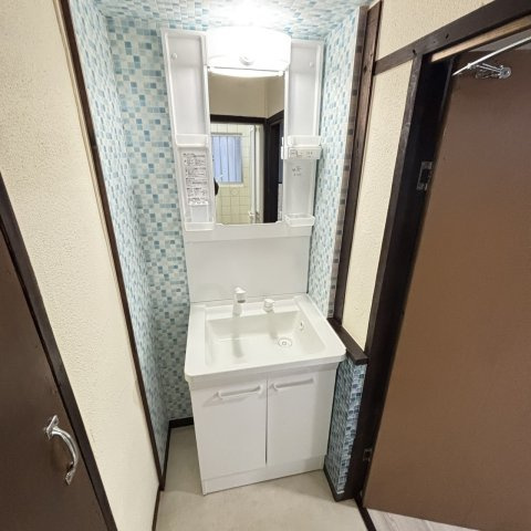 南中振戸建ての洗面所