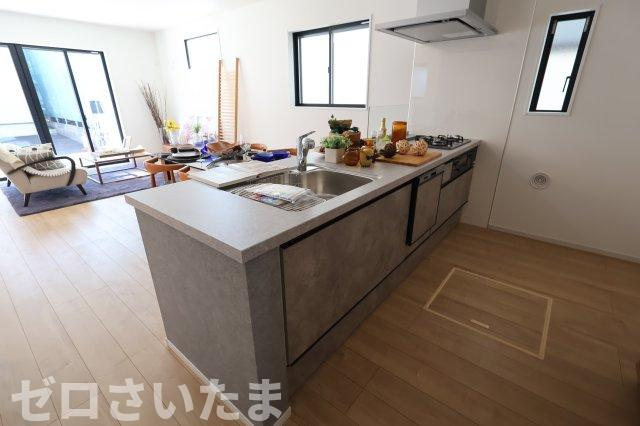 《仲介手数料無料》志木市中宗岡５丁目22-31新築一戸建てKEIAI GRACEのキッチン