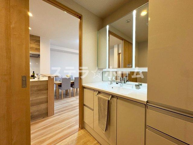 星和プラネタウン千里南第2期の洗面所|脱衣スペースもあります