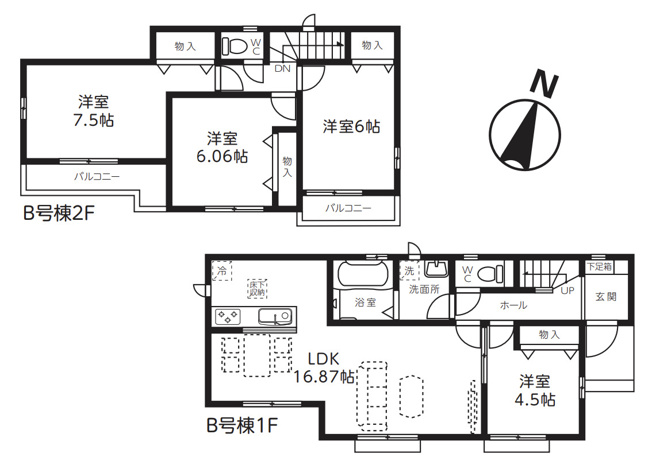 【区画図】 | 桶川坂田東　第2期　新築戸建　全3棟　B号棟